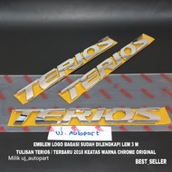 Terios Luggage Logo Emblem Latest 2018 and Above Chrome 100%Original