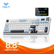 AULA S98Pro wireless keyboard 96 Keys BT/2.4/Type-c RGB hot swappable knob LCD display screen