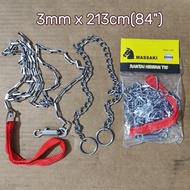 MASSAKI DOG CHAIN / STAINLESS ANIMAL CHAIN 3MMX213CM(84" INCH) / 3.5MMX213CM(84" INCH)