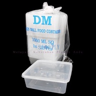 [Promo] - Kotak Makan Plastik Thinll Dm 1000Ml / Libra 1000Ml Square