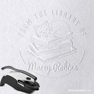 Reader Embosser Personalized Custom Gift Book Library Stamp Self Ex Libris
