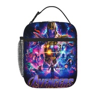 Avengers Endgame Kids lunch bag Portable School Grid Lunch Box Student with Keep Warm and Cold