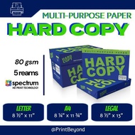 Hard Copy Multi-Purpose Bond Paper Box 80gsm 5reams (Letter, A4, Legal)