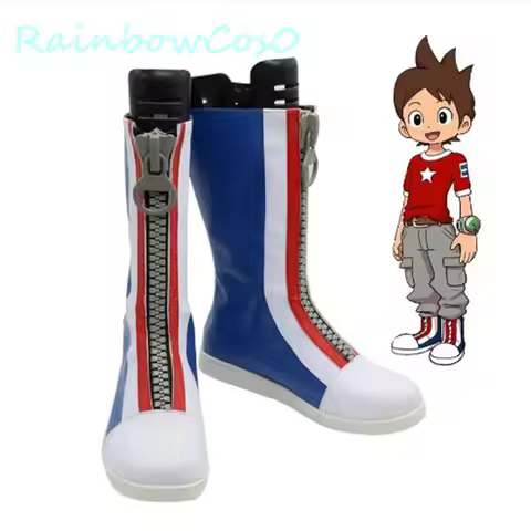 Youkai Watch Nathan Adams Cosplay Shoes Boots Game Anime Halloween RainbowCos0 W1236