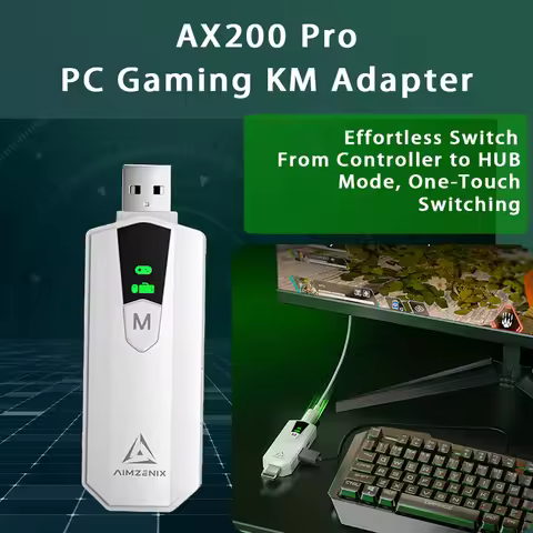 AIMZENIX AX200PRO Keyboard Mouse Converter for PS5/PS4/Xbox/Switch/PC - Plug & Play FPS