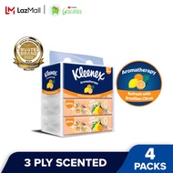 Kleenex Facial Tissue Soft Pack Brazilian Citrus - 3PLY (90s x 4 packs)
