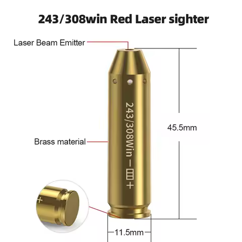 Calibrator 243.308WIN red and green laser calibration tool, suitable for pistol and rifle shooting p