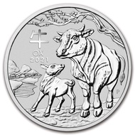 2021 Perth Mint Australia Lunar Ox 1 oz .9999 Silver Coin BU (Series III) 1oz