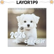 LAYOR1P9 Dogs Calendar, 2026 Edition Funny Year Monthly Planner,  Dog Illustrations Desktop Calendar