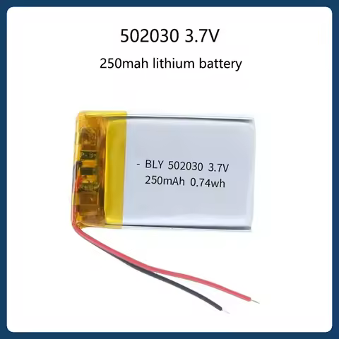 502030 Battery 3.7V 250mAh 502030 Polymer Lithium Ion Rechargeable Battery for Toys LED Lights Bluet