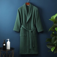 Pure Cotton Bathrobe Thin Four Seasons Men Women Swimming Bath Towel Absorbent Couple Sleepwear Home