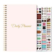 Daily Weekly Planner Notebook+3 Sheets Stickers,7 Day Work Planner Agenda Undated Personal Productiv