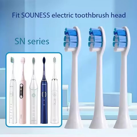 5pcs Replacement Toothbrush Heads For SOUNESS SN903/SN901/905/601/SN801/SN810/SN201/SNK01/ST802/ST90