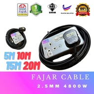 Heavy Duty Super Thick Cable FAJAR CABLE 3core flexible cable Extension Trailing Socket heavy duty e