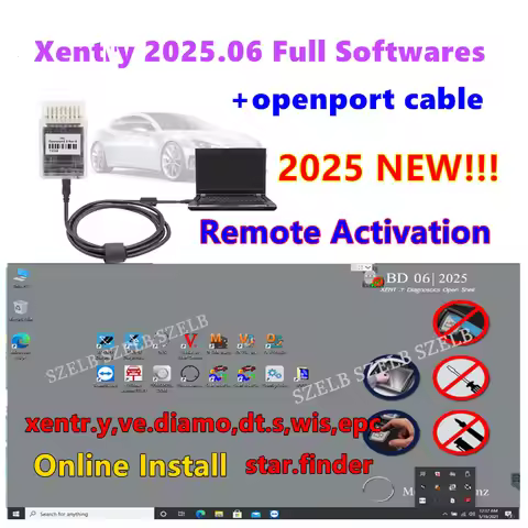 2025.06 Newest Xentry full softwares DT.S,WIS,EPC Vediamo with Tactrix Openport 2.0 J2534 Scanner Di