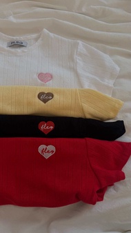 FLEQ Cutie bby tee -เสื้อยืดเบบี้ทรีลายหัวใจ