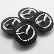 Hardingsun ฝาครอบดุมล้อรถยนต์56มม.ฝาครอบตรงกลางดุมล้อ4ชิ้นสำหรับ Mazda Atenza Miata 6 8 A8 RX E CX M