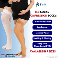 【KKM APROVED 】TED STOCKING HAMIL PANTANG ANTI EMBOLISM COMPRESSION SOCK CZER MATERNITY DEEP VEIN THR