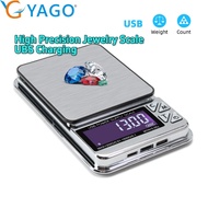 YAGO High-precision electronic scales for home use small grams scale tea weighing commercial gold je