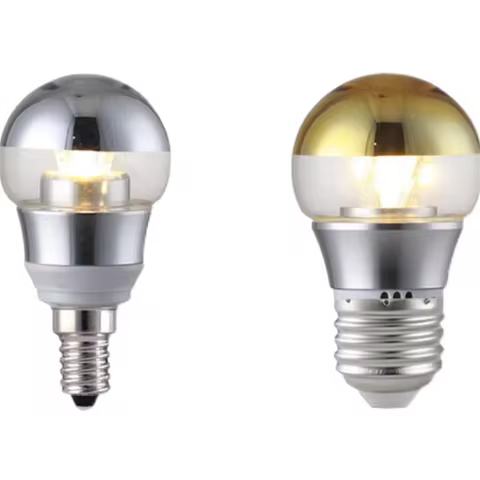 2 Pieces/Lot AC220V LED Silver semi-plated Bulbs Gold Dipped Clip Lightbulb G45 G60 G80 G95 G125 3W 