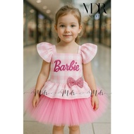 [1-7Y] KIDS BARBIE SLEEVELESS RUFFLE TUTU DRESS
