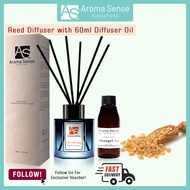 Aroma Sense Frankincense Aromatherapy Reed Diffuser (60ml) use for Aromatherapy - Spa - Home - Kitchen - Bath - Office/ Essential Oil [Re.D]
