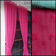 Gorden Jendela bahan kain vitrase rubi tipis model smokring gold 6gelombang