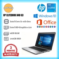 LAPTOP HP ELITEBOOK 840 G3 INTEL CORE I5-6TH GEN WITH 8GB RAM AND 24GB SSD