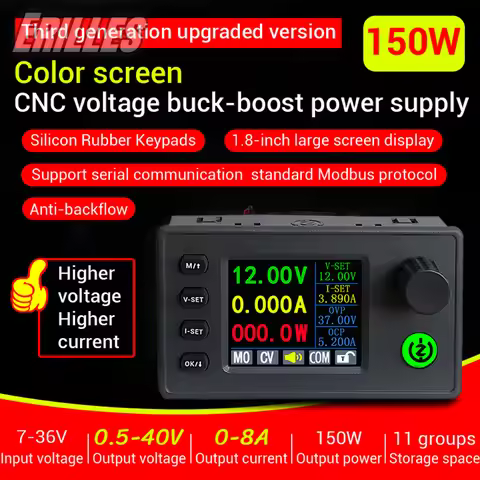 SK150C Color Screen CNC Lift Voltage Adjustable DC Voltage Regulator Power Supply CC CV Charging Mod