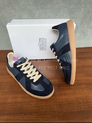 紫鑽🌟誠信商家🌟💜全新 Maison Margiela Replica 深藍 皮革麂皮 德訓鞋 全新