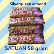 satuan coklat silverqueen 58 gram/coklat silver queen satuan ukuran 58 gram eceran dan grosir