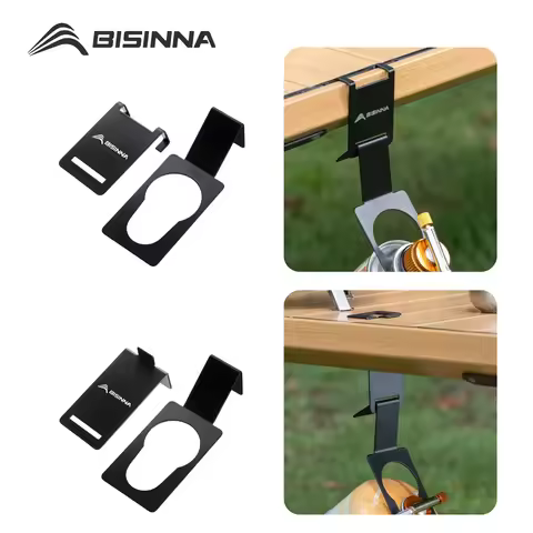 BISINNA 1pcs Butane Fuel Tank Hook Portable Tactical Desktop Carbon Steel Hook Outdoor Camping Suppl