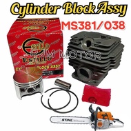 Ms381 cylinder block assy boring blok komplit mesin chainsaw senso sinso sthil stihl ms 381 038