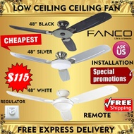 FANCO ceiling fan FFM4000  48" ffm 4000 | Free Express delivery | low ceiling ceiling fan | comes with Remote or Regulator