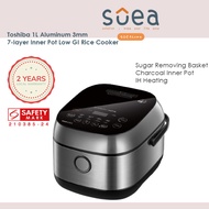 Toshiba RC-10IRPS 1L/1.8L RC-18ISPS Low GI Rice Cooker Aluminum 3mm 7-layer Inner Pot Low GI Rice Cooker Black