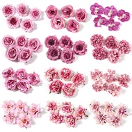 Pink Rose Artificial Flowers Silk Fake Flower for Home Decor Party Wedding Decoration Supplies DIY Wreath Gift Accessory