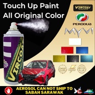 [Perodua Myvi] VIRCOAT Aerosol Spray Original Color Touch Up Paint Car Body Paint/2K Car Paint| Cat 
