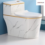 Ceramic Sitting Toilet Tandas Duduk Siphonic Large Trap Way Anti-Odor Water Saving Toilet Bowl Mangkuk Tandas