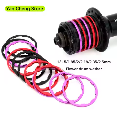 Cassette hub flange washers, mountain bike and road bike hub fine-tuning washers, keyway type hub re