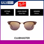 Ray-Ban Clubmaster RB3016F 1365G9 Unisex Full Fitting Design Sunglasses Size 55mm