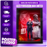 HLV ALEX FERGUSON poster photo frame includes 2 sizes for A5 tabletop (18cm x 24cm), A4 wall hanging