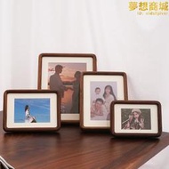 黑胡桃實木相框擺臺洗照片做成定製照片牆木質六寸7寸8寸照片掛牆