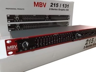 New อีควอไลเซอร์ MBV 215 Dual 15-Band Graphic Equalizer เครื่องปรับแต่งความถี่สัญญาณเสียง หรือตัวปรับแต่งเสียง Red EQ215