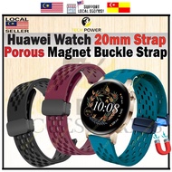 Huawei Watch GT3 42mm / Huawei Watch GT2 42mm,Magnet Buckle Silicone Porous Strap 20mm,Tali Jam Huaw