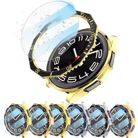 Case for Samsung Galaxy Watch 6 Classic 43mm 47mm Shell Protective Cover Bumper Metal Frame Accessor