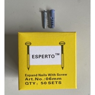 Expand nails with screw tox 50set per box 5mm 6mm 8mm 10mm 12mm