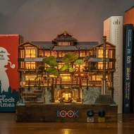 [Free Glue + Hammer] Assembly Model "Ginzan Onsen' Book Nook | LED + Motion Light