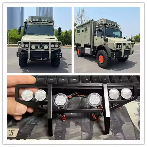 CROSSRC RC EMO NT NT6 UNIMOG U4000 U5000 1/10 Scale OFF Road Truck Bumper with winch LED Bar/Tuned p