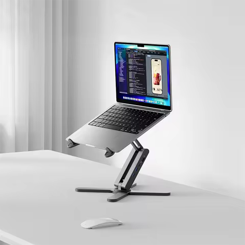 KUXIU X53 Mini Laptop Stand, 8 IN 1 Adjustable Holder, MAX PD 100W ,4K60HZ，With SD&TF Card Slot,Can 