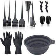 WGT Hair Dye Brush And Bowl Set Ear Caps Dye Mixer Hair Tint Dying Coloring Applicator Dye Tool Hair